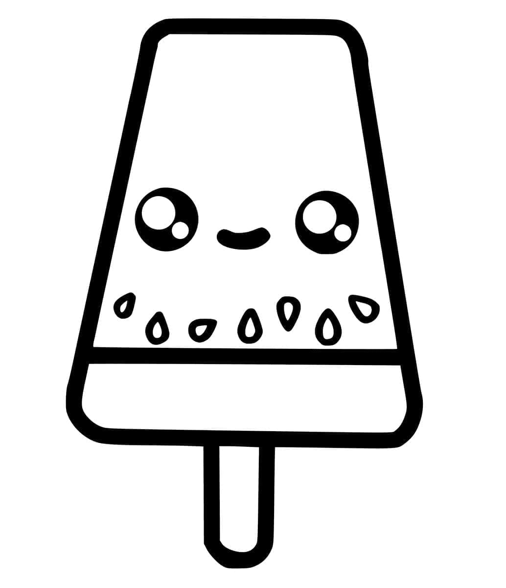 Kawaii dinnye jégkrém