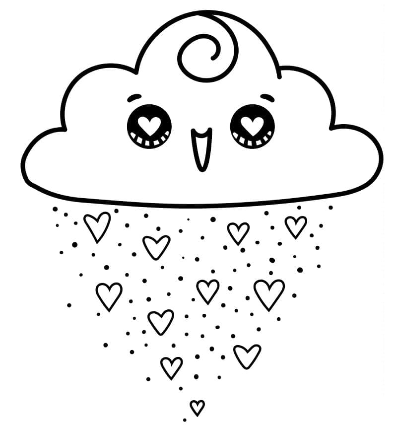 Kawaii felhő szívekkel
