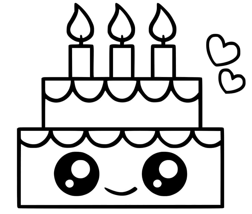 Kawaii születésnapi torta