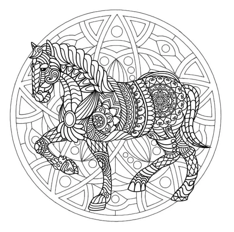 Ló mandala 3 Éves Gyerekeknek