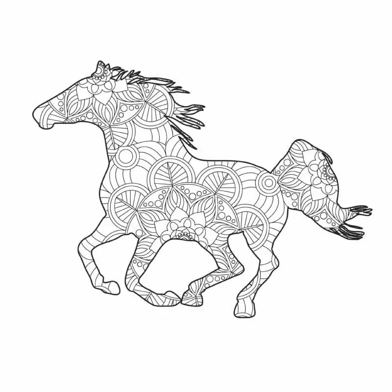 Ló mandala 4 Éves Gyerekeknek