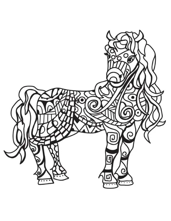 Ló mandala Gyerekeknek