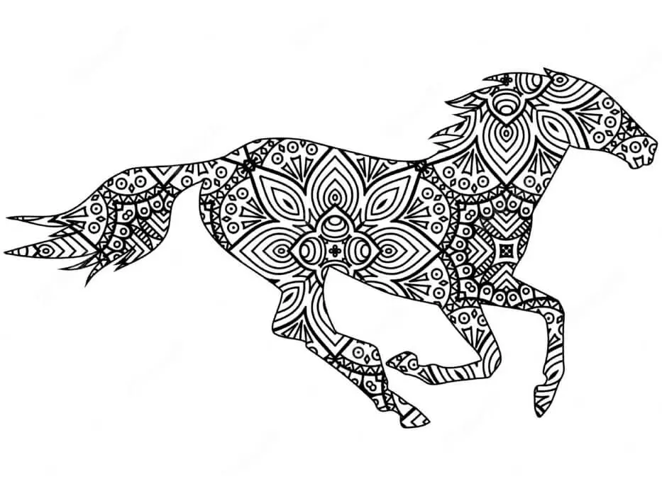 Ló mandala Ingyenes
