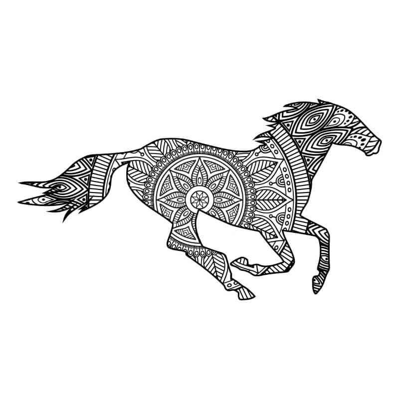 Nyomtatható Ingyenes Ló mandala