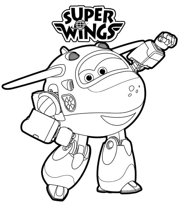 Super Wings Kiszínezhető Gyerekeknek