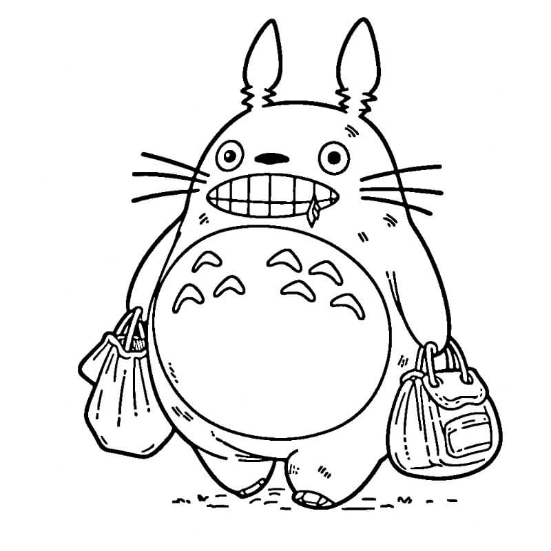 Totoro Kiszínezhető Gyerekeknek