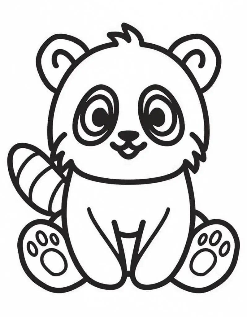 Vörös Panda Nyomtatható Ingyen
