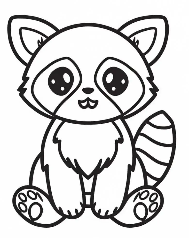 Vörös Panda Nyomtatható