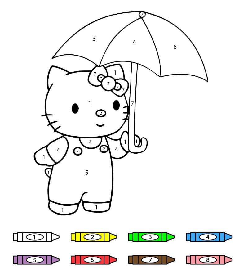 Hello Kitty kifestő szám szerint (12)