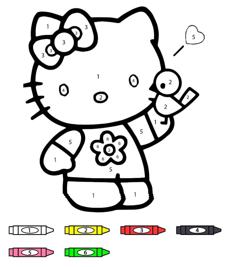 Hello Kitty kifestő szám szerint (18)