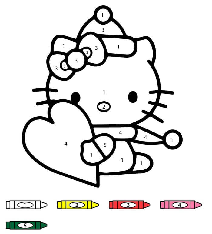 Hello Kitty kifestő szám szerint (5)