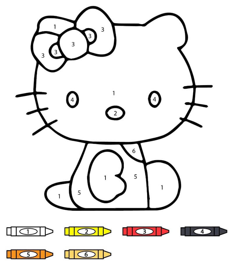 Hello Kitty kifestő szám szerint (8)