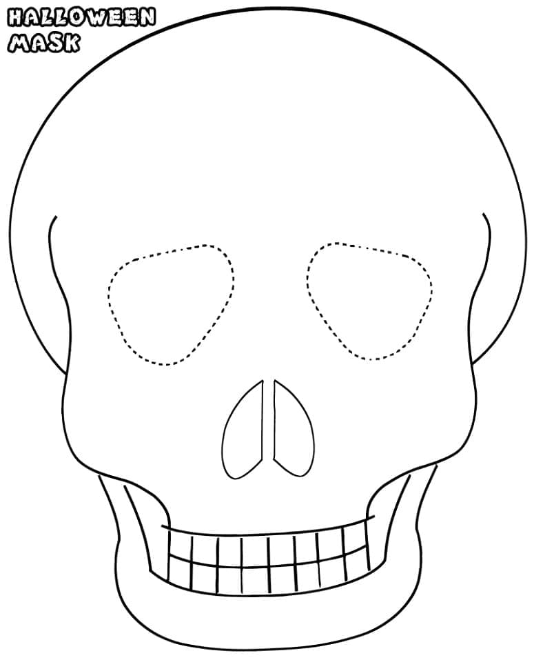Csontváz Halloween Maszk