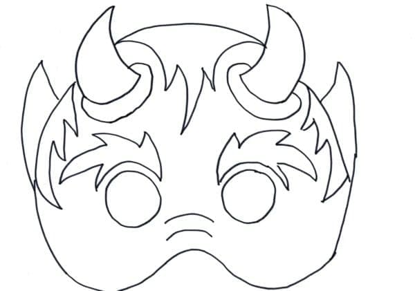 Démon Halloween Maszk