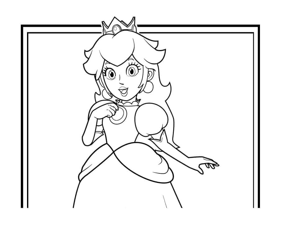 Peach Hercegnő Színezéshez