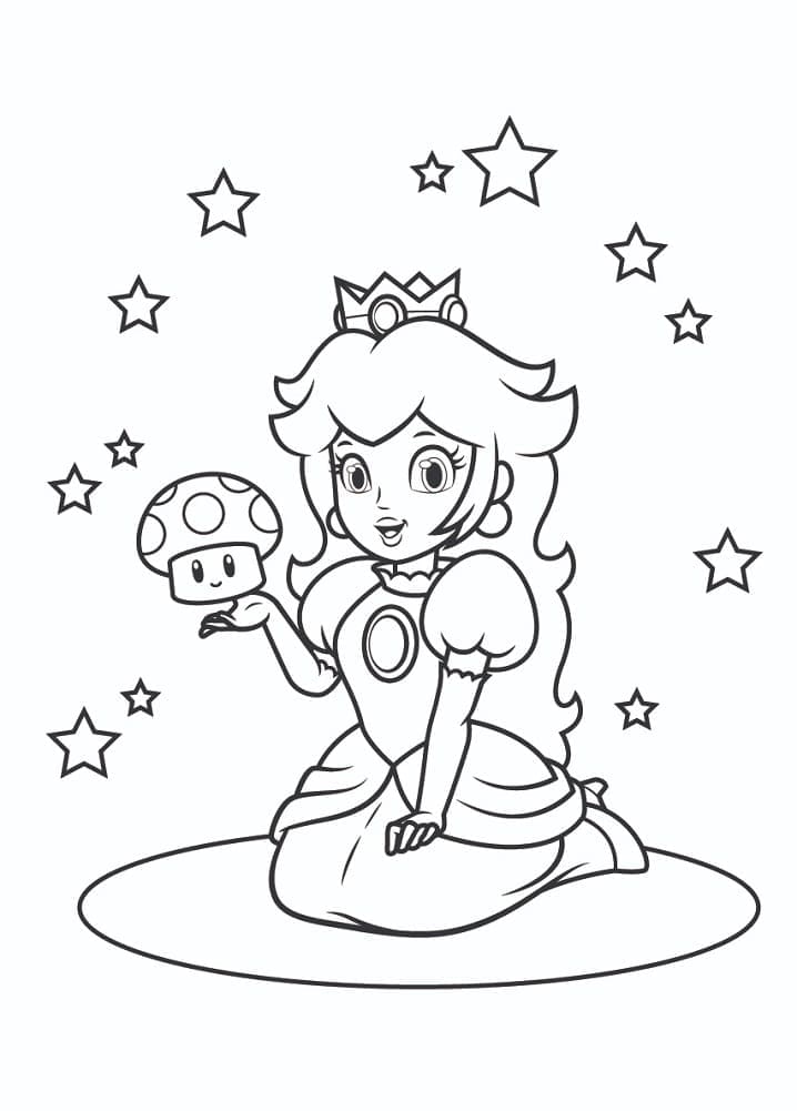 Peach Hercegnő színező