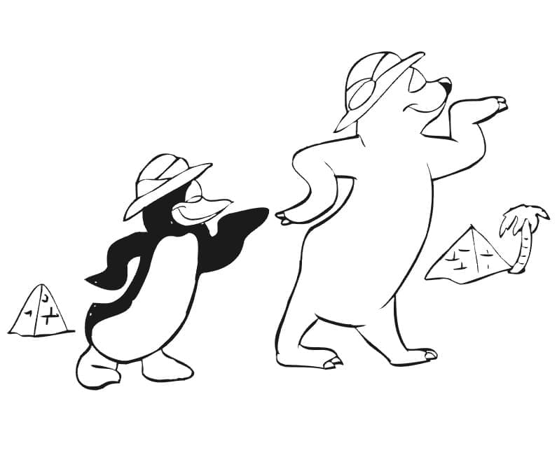 Vicces Pinguin és Jegesmedve