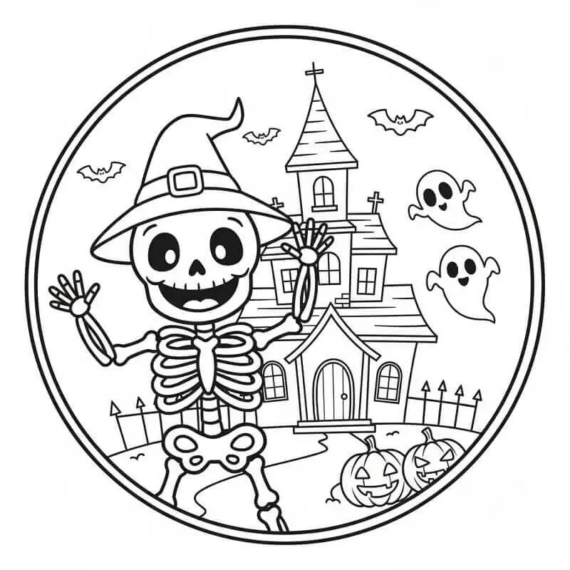Boldog Halloween Csontváz