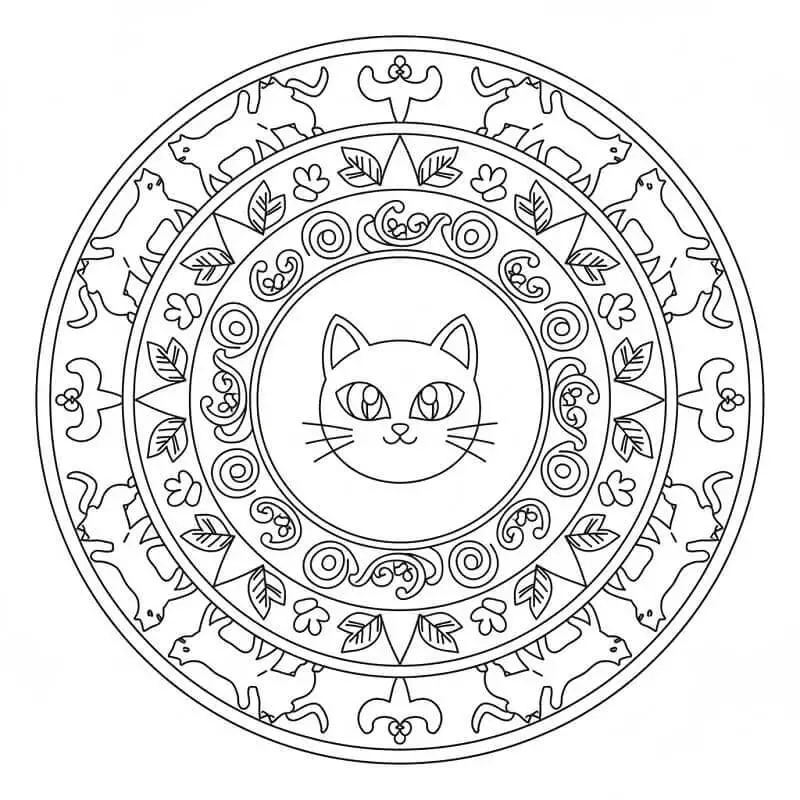 Csodálatos Macska Mandala