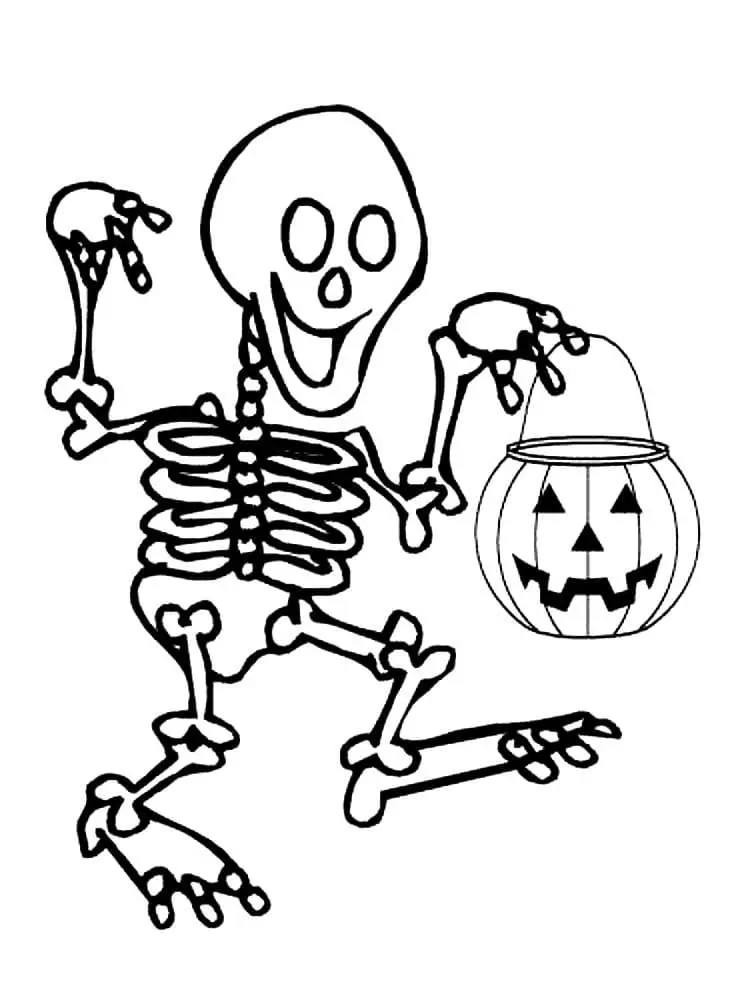 Csontváz Halloweenkor