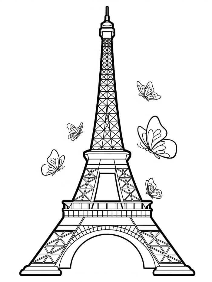 Eiffel-torony Nyomtatható Gyerekeknek