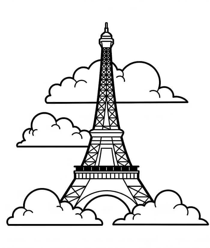 Eiffel-torony Színezésre