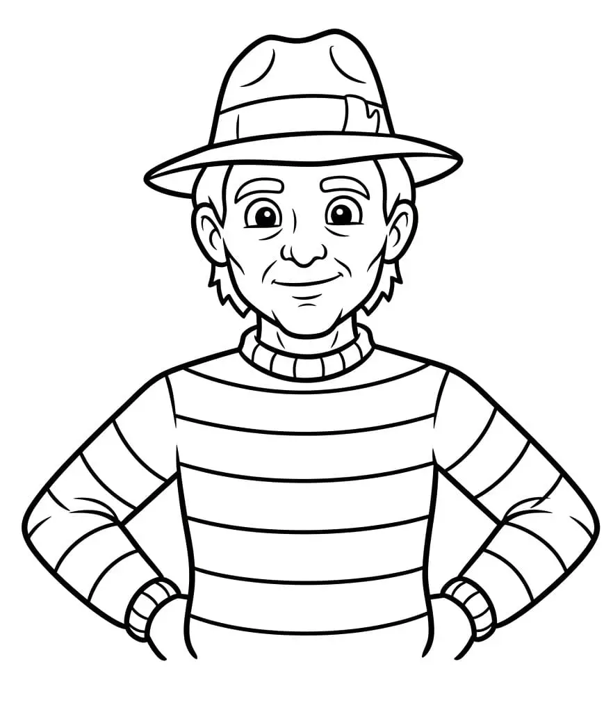 Freddy Krueger Színezésre