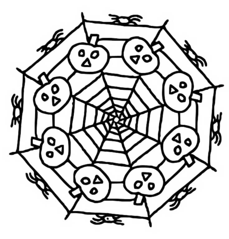 Halloween Mandala Ingyen