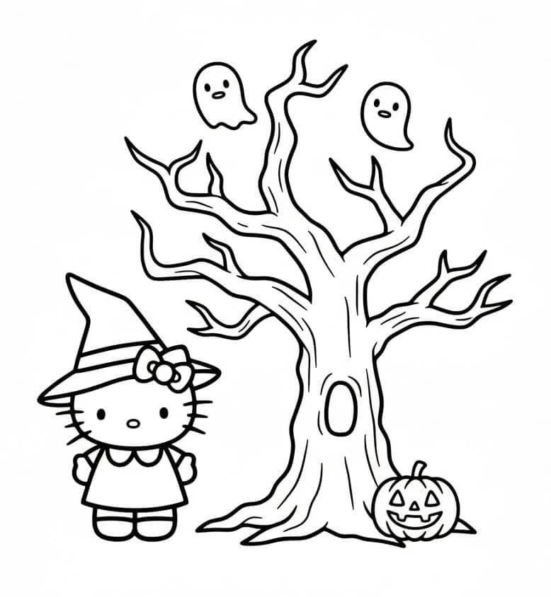 Hello Kitty Halloween Nyomtatásra