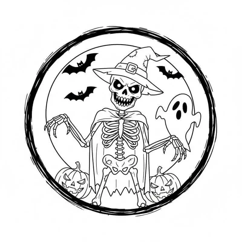Ijesztő Halloween Csontváz