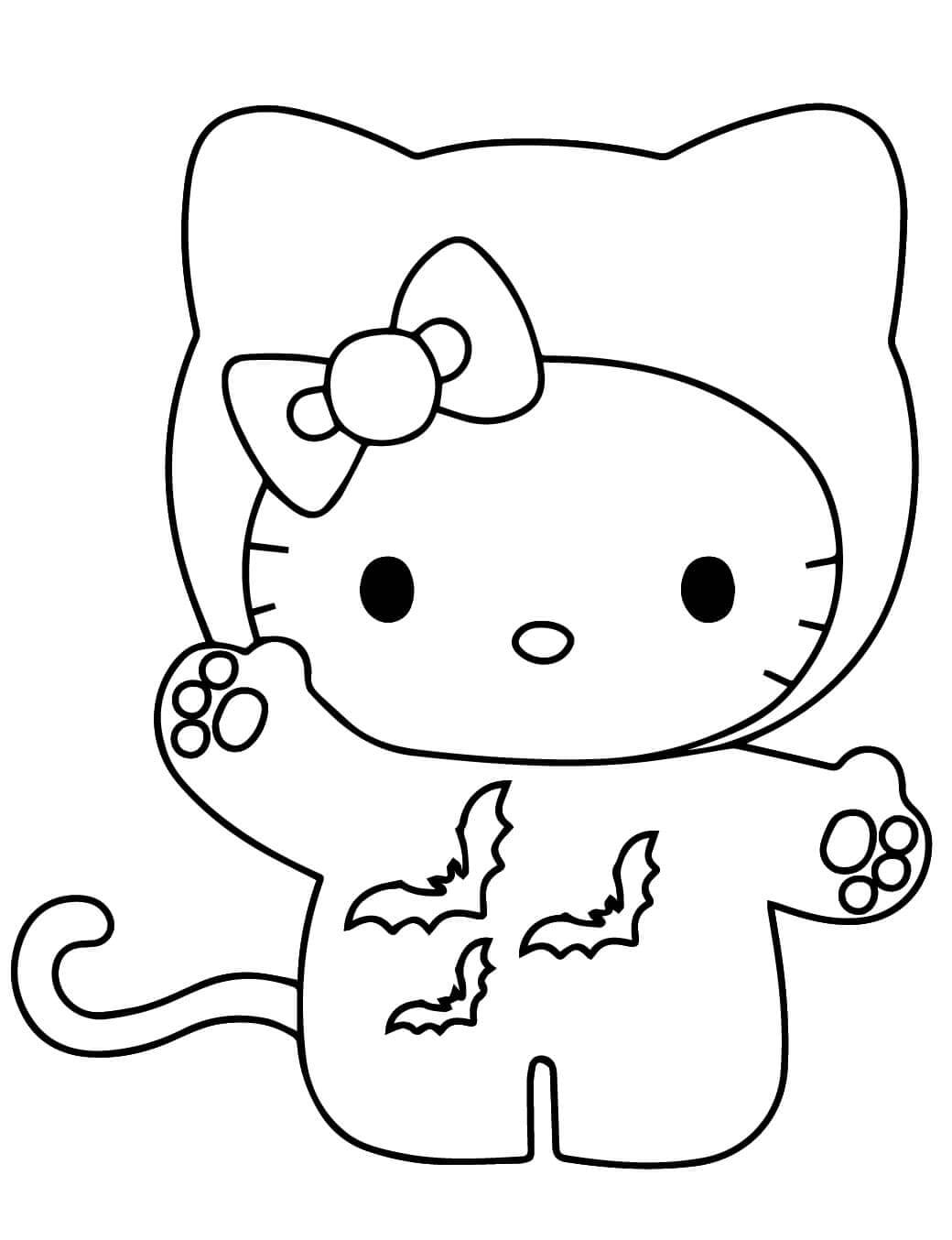Ingyenes Hello Kitty Halloween Nyomtatásra