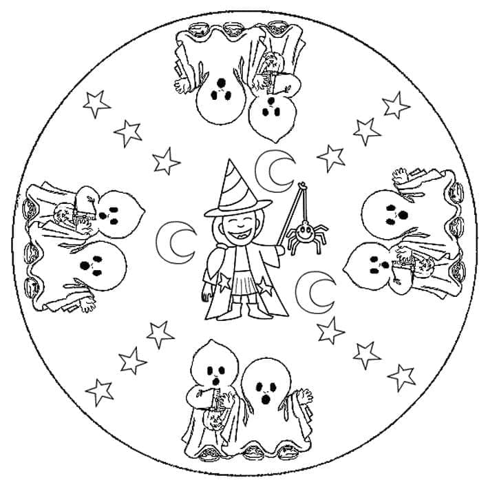 Ingyenes Nyomtatható Halloween Mandala