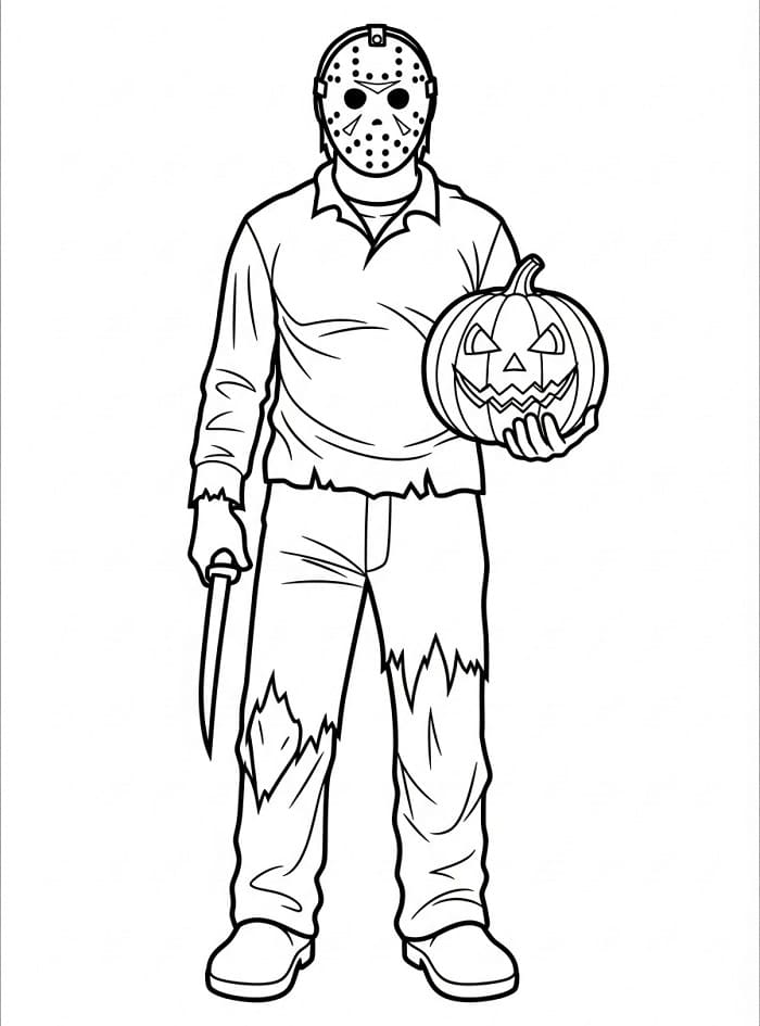 Jason Voorhees Nyomtatható Gyerekeknek