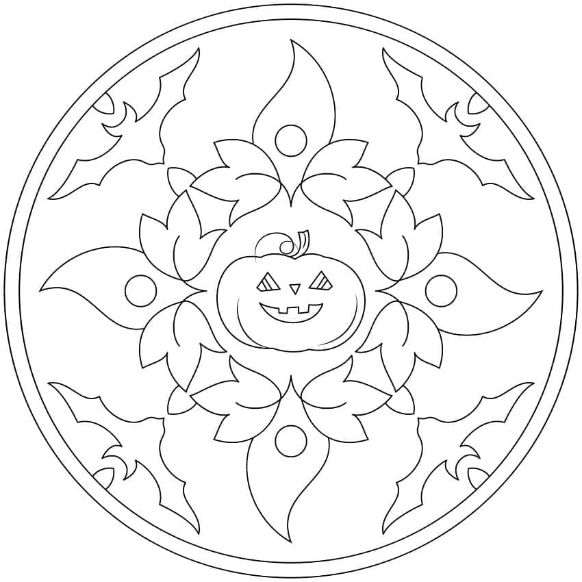 Kedves Halloween Mandala