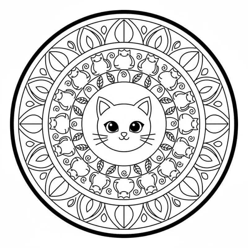 Kedves Macska Mandala