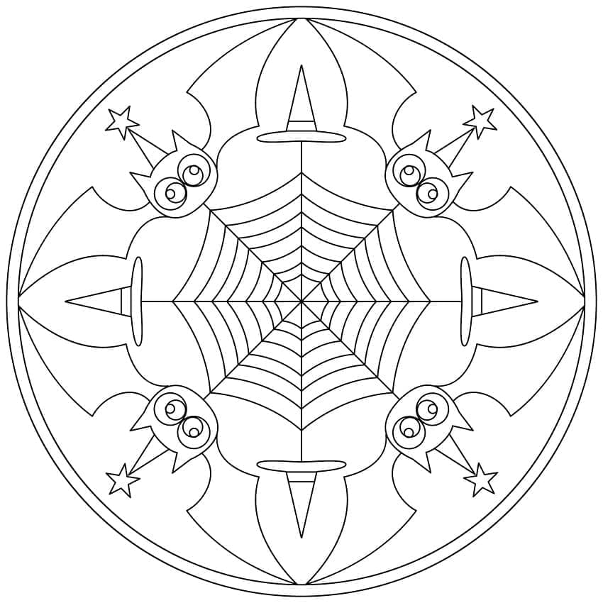 Nyomtat Halloween Mandala