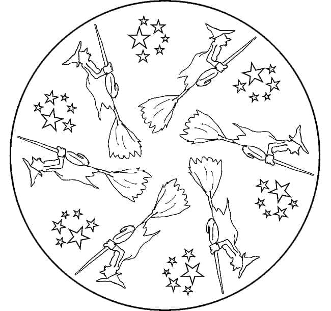 Nyomtatható Halloween Mandala Gyerekeknek