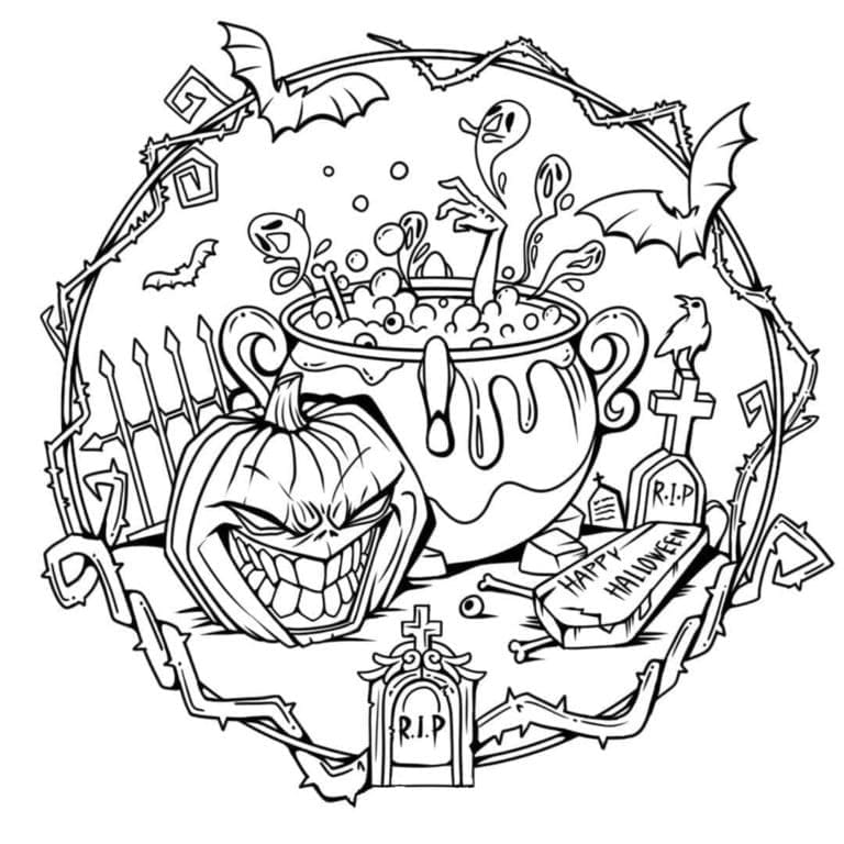 Nyomtatható Halloween Mandala