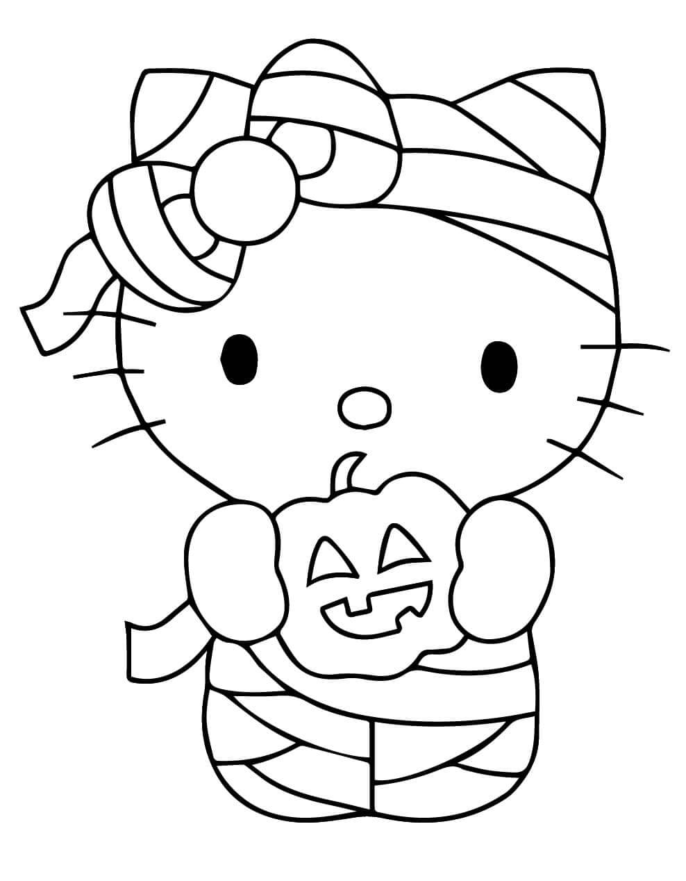 Nyomtatható Hello Kitty Halloween
