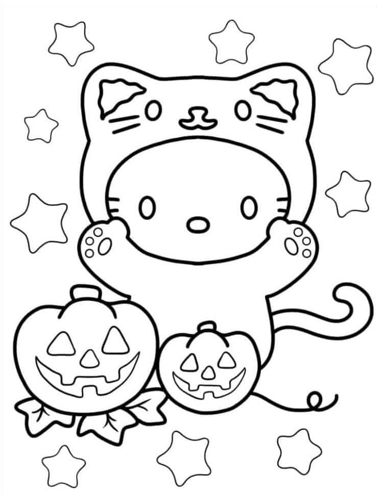 Nyomtatható Ingyenes Hello Kitty Halloween