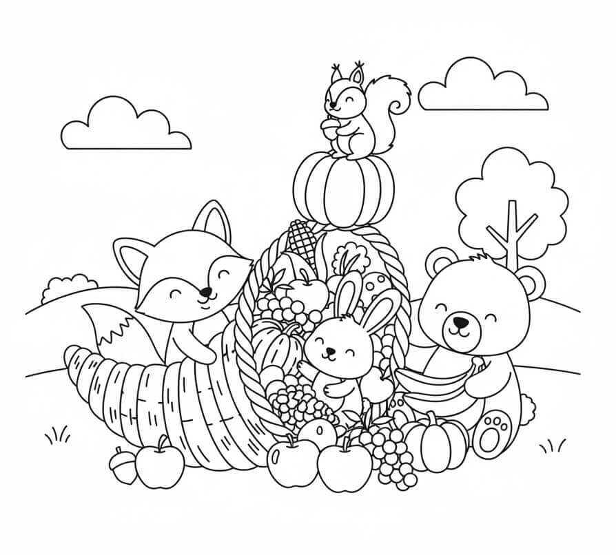 Állatok Bőségszaruval