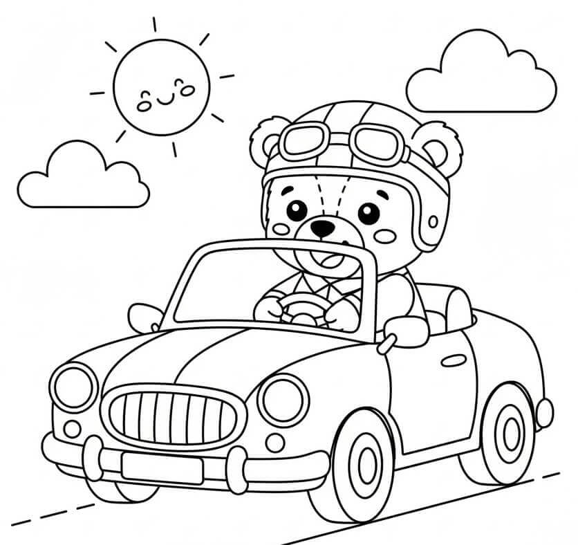 Autózó Plüssmackó