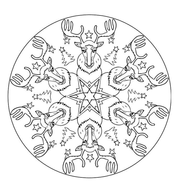 Egyszerű Karácsonyi Mandala