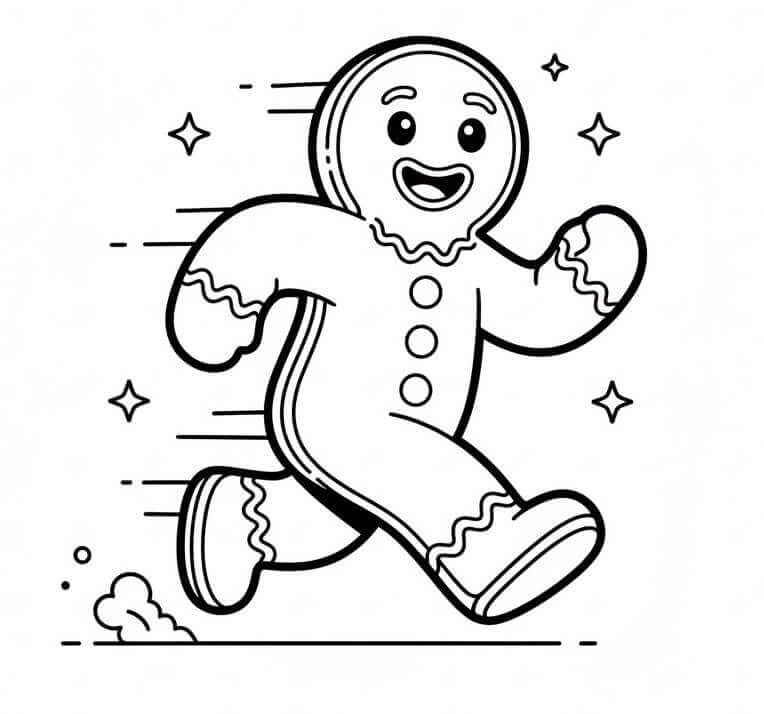 Futó Mézeskalács Ember