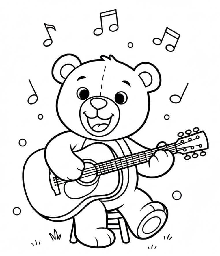 Gitározó Plüssmackó