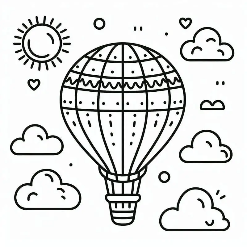 Hőlégballon Nyomtatható Gyerekeknek
