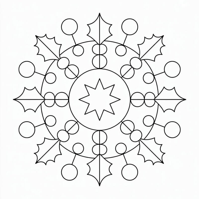 Ingyenes Karácsonyi Mandala