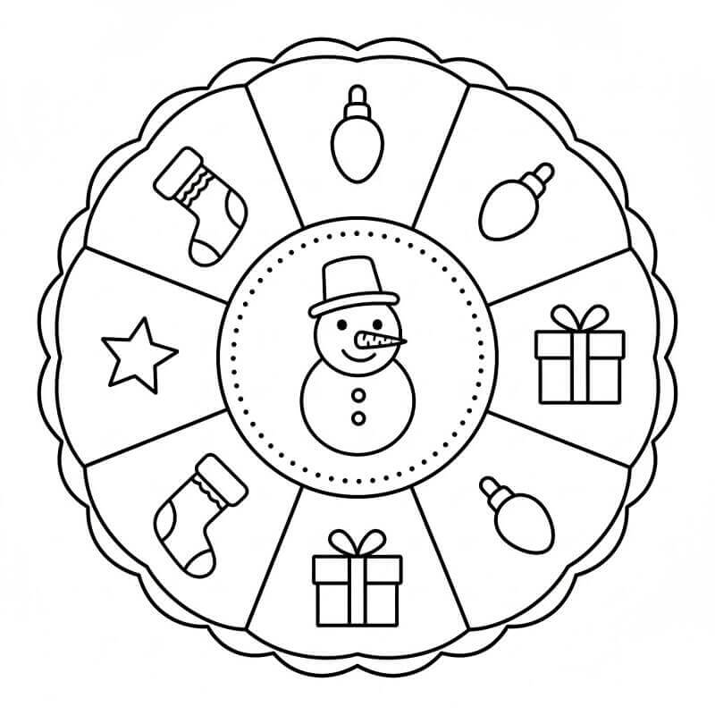 Karácsonyi Mandala Ingyenes Gyerekeknek