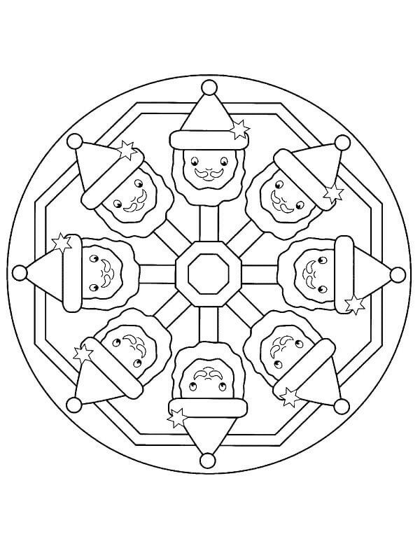 Karácsonyi Mandala Ingyenes Nyomtatható
