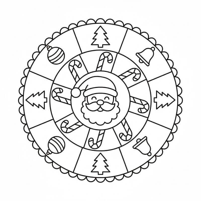 Karácsonyi Mandala színező